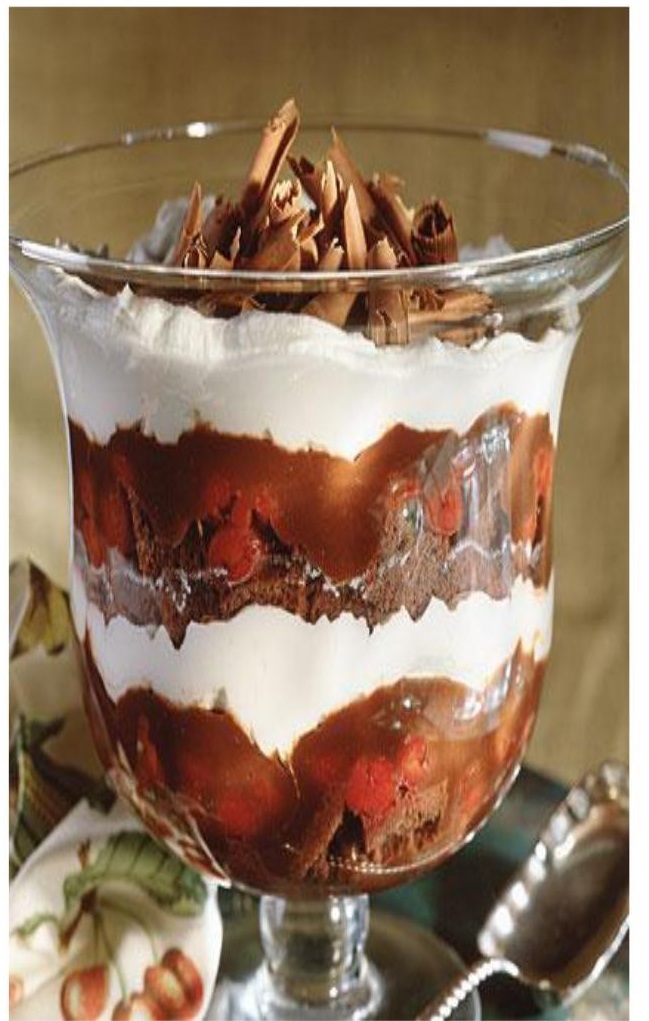 Black Forest Trifle Dessert or How to Make Chocolate Pudding ...